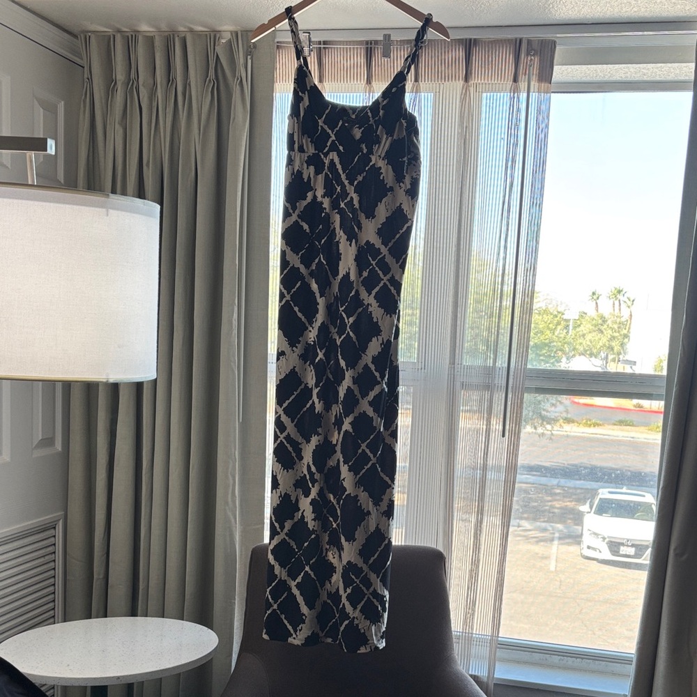 INC International Concepts Black and White Maxi Dress NWT